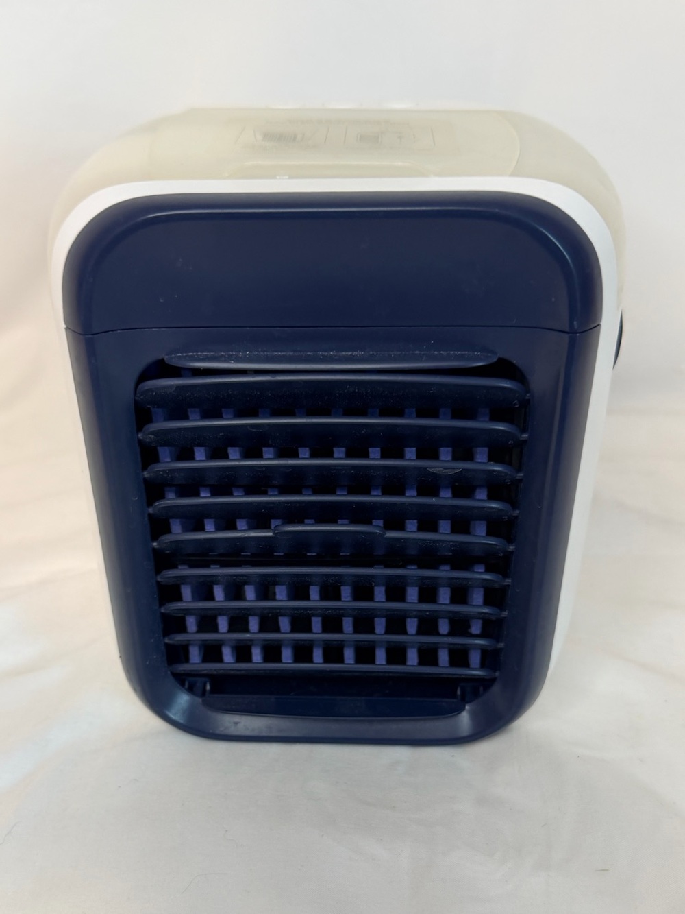 small, portable evaporative air cooler and desk fan